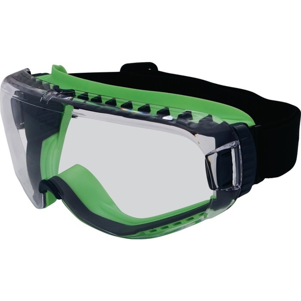 Produktabbildung: PRO FIT Vollsichtbrille T-Spex 8114, EN 166 EN 170, Rahmen schwarz/grün, Scheibe klar