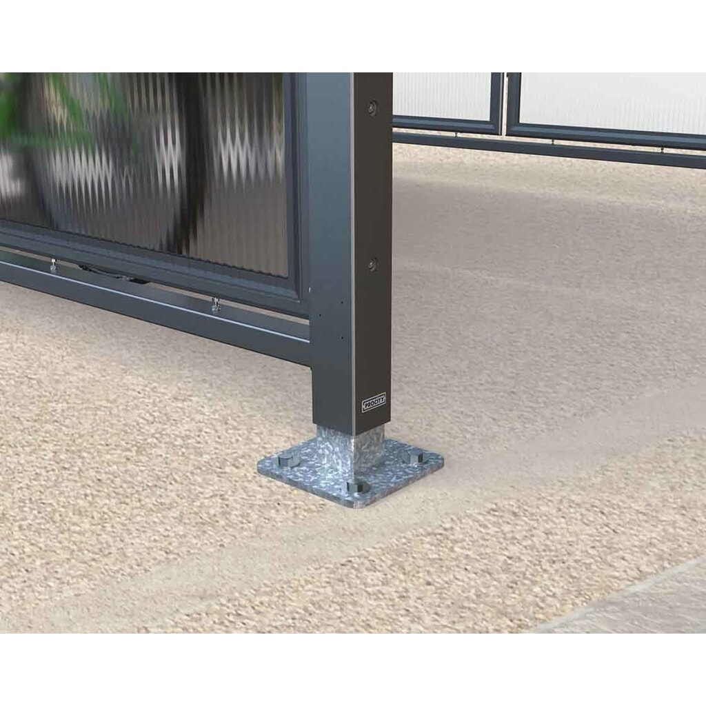 Produktabbildung Nr. 2: PROCITY® Fahr- und Motorrad-Überdachung All-In-One, L, Grundmodell mit Rückwand, Seitenverkleidungen, anthrazit