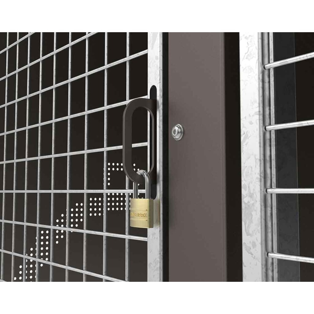 PROCITY® Fahrradbox Berlin, Anbaueinheit 2 Plätze, Türen feuerverzinkt, anthrazit Produktabbildung Nr. 4: PROCITY® Fahrradbox Berlin, Anbaueinheit 2 Plätze, Türen feuerverzinkt, anthrazit