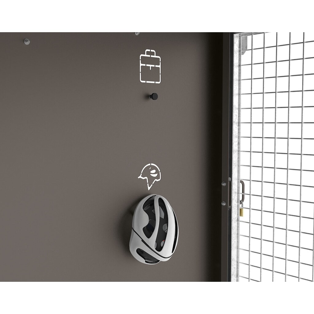 PROCITY® Fahrradbox Berlin, Anbaueinheit 2 Plätze, Türen feuerverzinkt, anthrazit Produktabbildung Nr. 5: PROCITY® Fahrradbox Berlin, Anbaueinheit 2 Plätze, Türen feuerverzinkt, anthrazit
