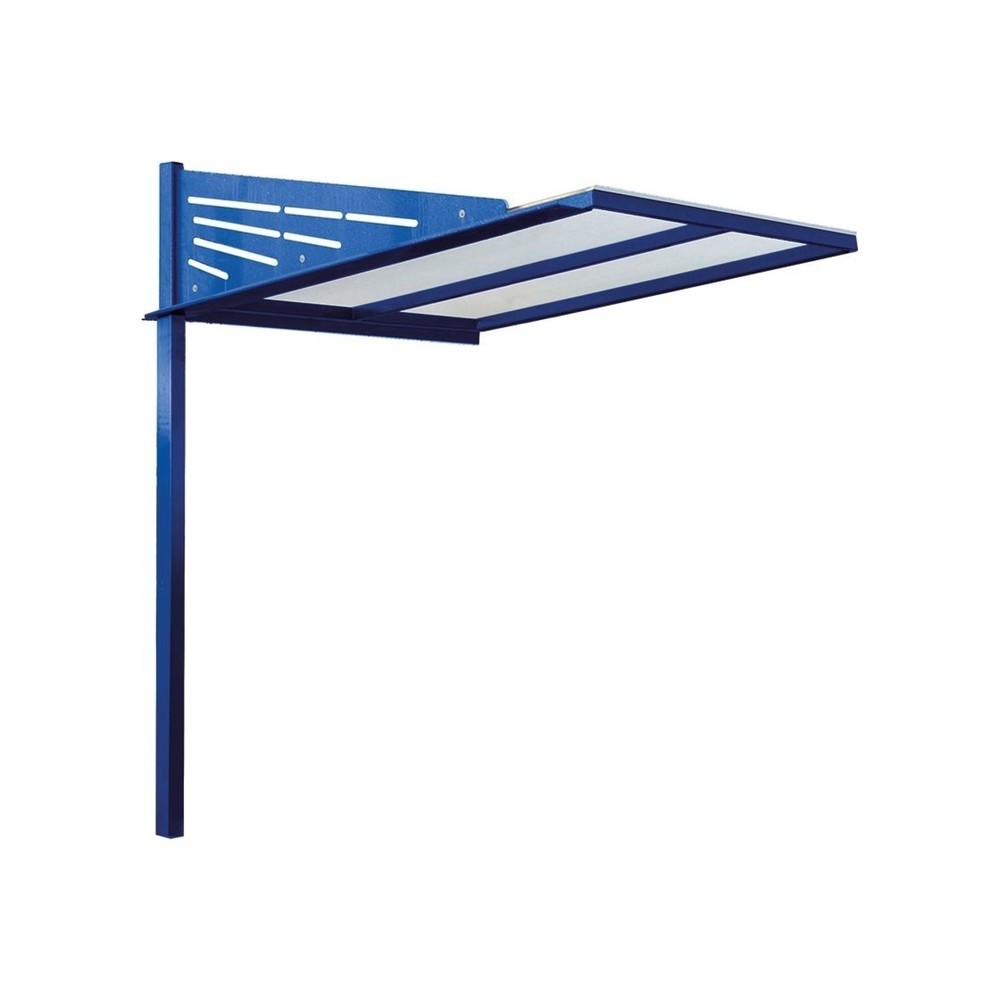 Produktabbildung: PROCITY® Fahrradüberdachung Convi®, Erweiterung, ohne Verkleidung, blau