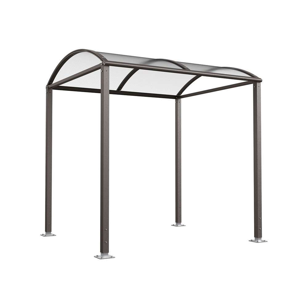 Produktabbildung: PROCITY® Fahrradüberdachung M, Grundmodell, ohne Verkleidung, anthrazit