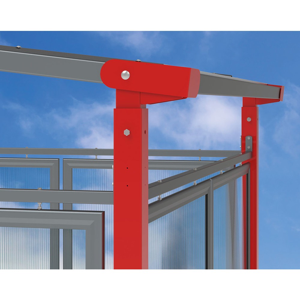 Produktabbildung Nr. 3: PROCITY® Fahrradüberdachung Milano, All-In-One, Grundmodell, mit Rückwand und Seitenverkleidungen, anthrazit