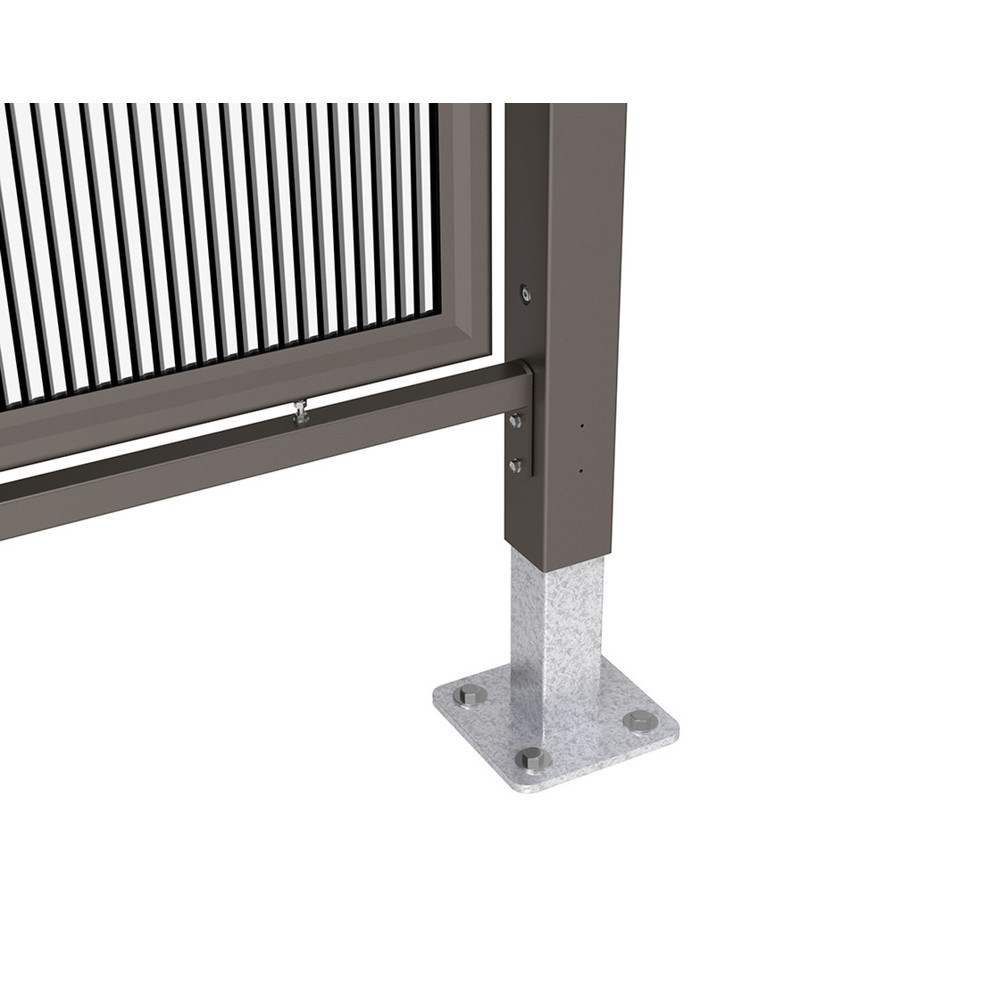 Produktabbildung Nr. 5: PROCITY® Fahrradüberdachung Milano, All-In-One, Grundmodell, mit Rückwand und Seitenverkleidungen, anthrazit