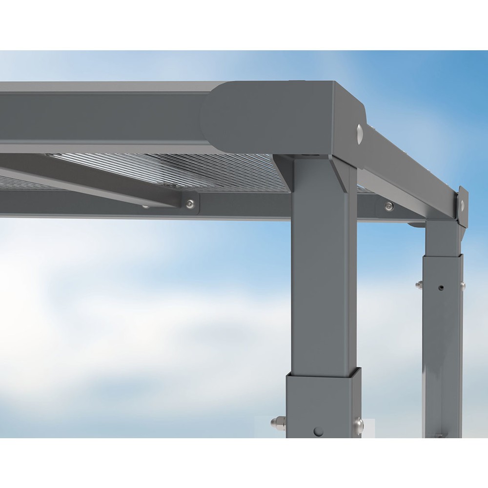 Produktabbildung Nr. 7: PROCITY® Fahrradüberdachung Milano, All-In-One, Grundmodell, mit Rückwand und Seitenverkleidungen, anthrazit