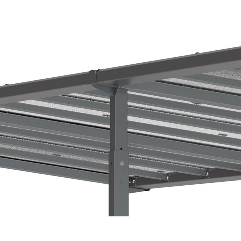 Produktabbildung Nr. 8: PROCITY® Fahrradüberdachung Milano, All-In-One, Grundmodell, mit Rückwand und Seitenverkleidungen, anthrazit