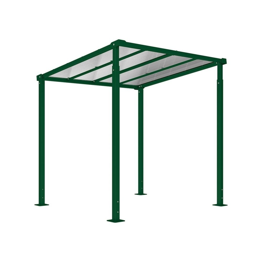 Produktabbildung Nr. 1: PROCITY® Fahrradüberdachung Milano, Grundmodell, ohne Verkleidungen, grün