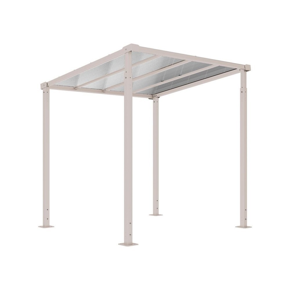 Produktabbildung Nr. 1: PROCITY® Fahrradüberdachung Milano, Grundmodell, ohne Verkleidungen, grau