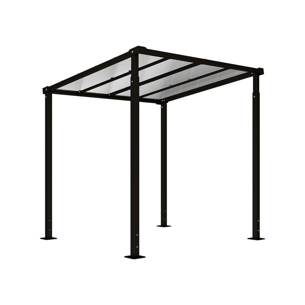 Produktabbildung Nr. 1: PROCITY® Fahrradüberdachung Milano, Grundmodell, ohne Verkleidungen, schwarz