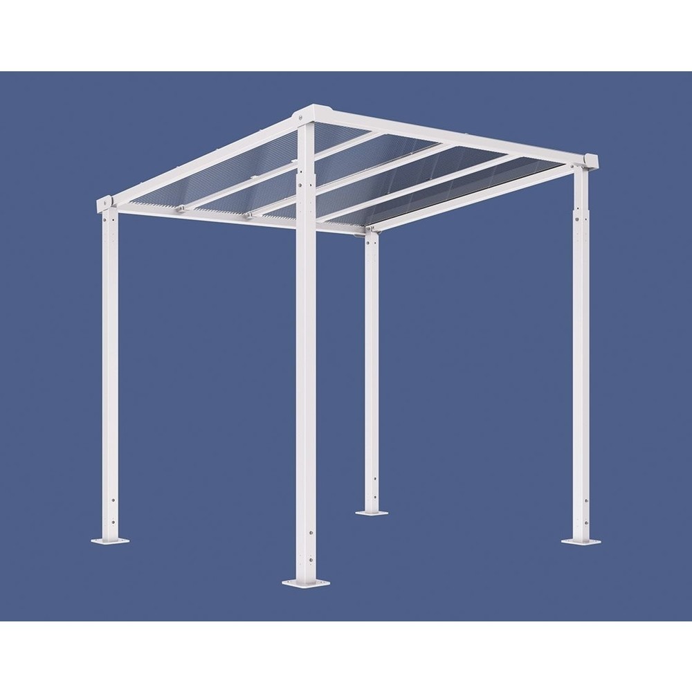 Produktabbildung Nr. 1: PROCITY® Fahrradüberdachung Milano, Grundmodell, ohne Verkleidungen, weiß