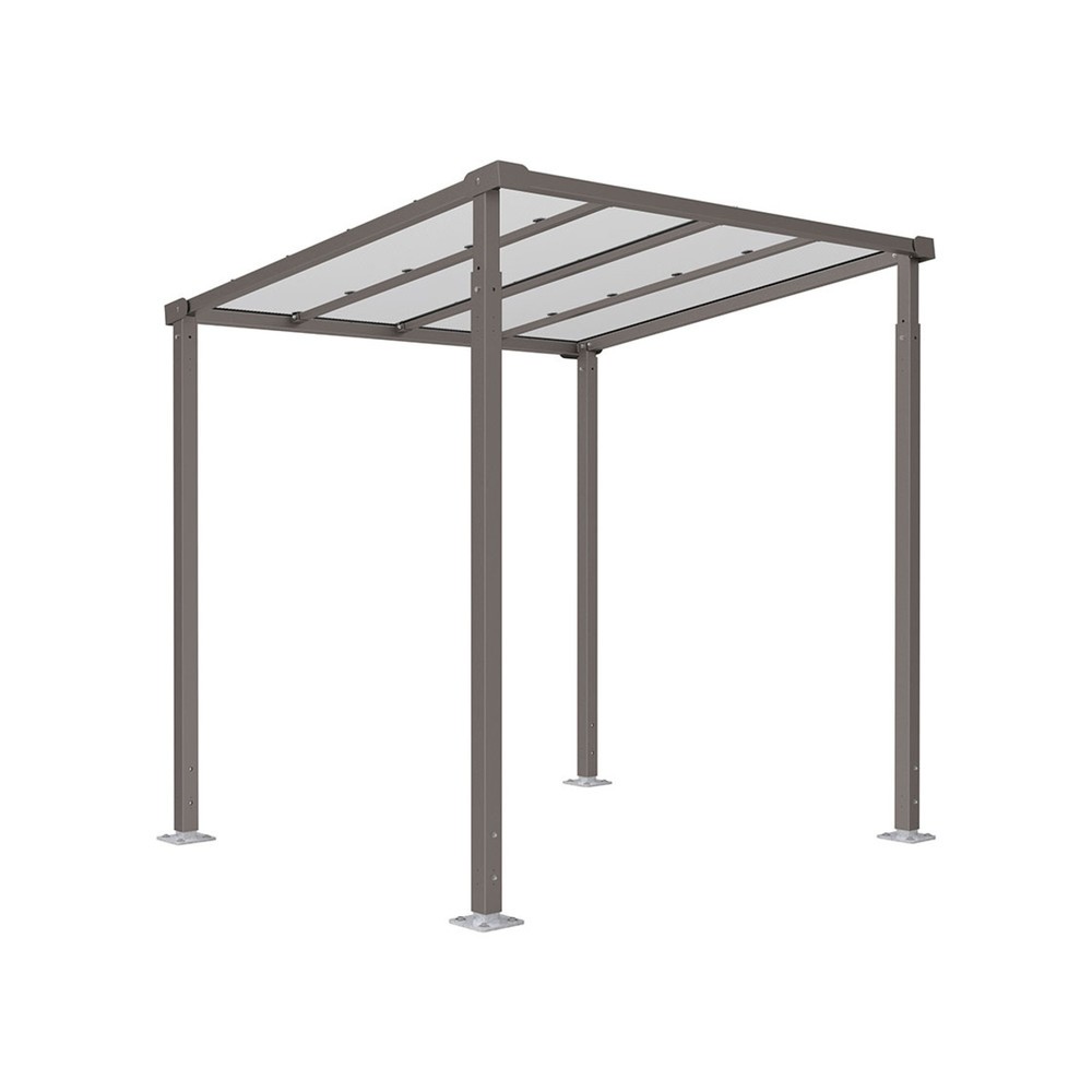 Produktabbildung: PROCITY® Fahrradüberdachung Milano, Grundmodell, ohne Verkleidungen, anthrazit