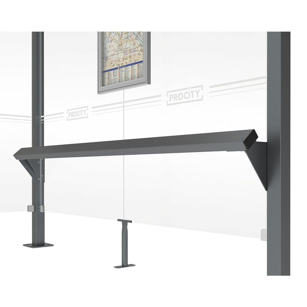 Produktabbildung Nr. 4: PROCITY® Fahrradüberdachung Modulo, Grundmodell, ohne Verkleidung, anthrazit