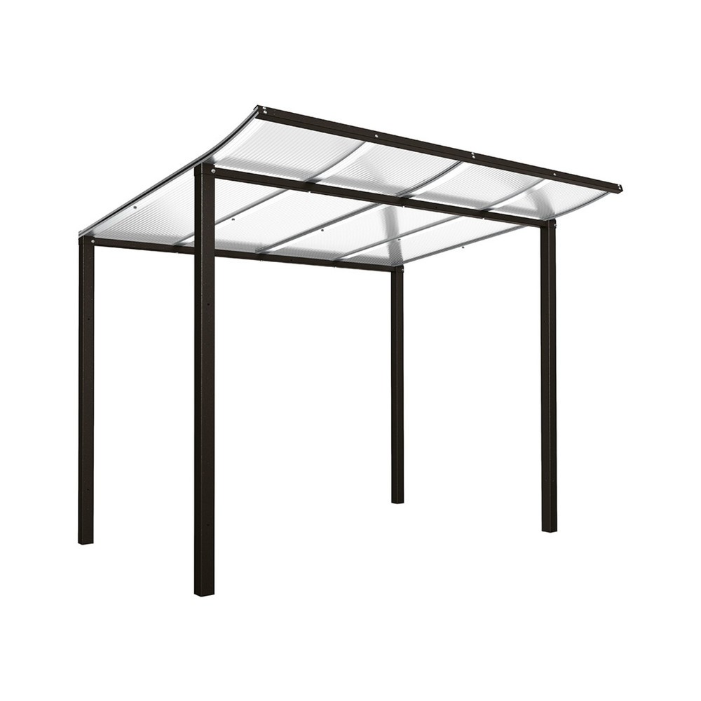 Produktabbildung: PROCITY® Fahrradüberdachung Modulo, Grundmodell, ohne Verkleidung, schwarz