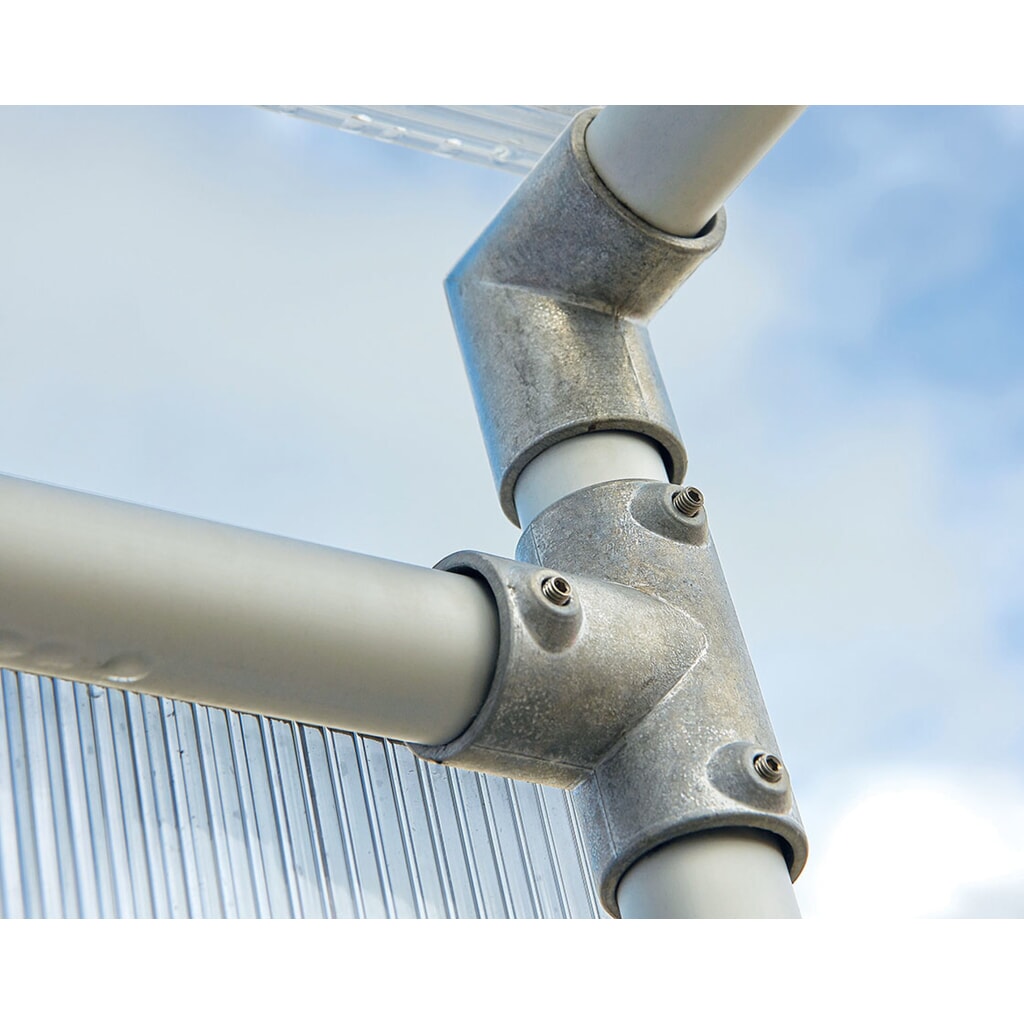 Produktabbildung Nr. 2: PROCITY® Alu-Überdachung 5 Plätze, ohne Verkleidungen, ohne Fahrradständer, silber eloxiert