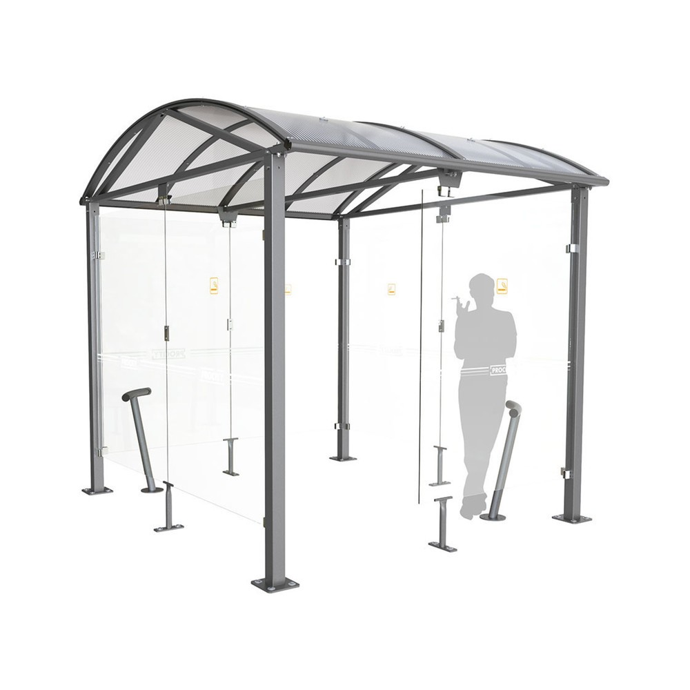Produktabbildung Nr. 3: PROCITY® Raucherunterstand Klassik L, BxT 5.000 x 2.690 mm, anthrazit
