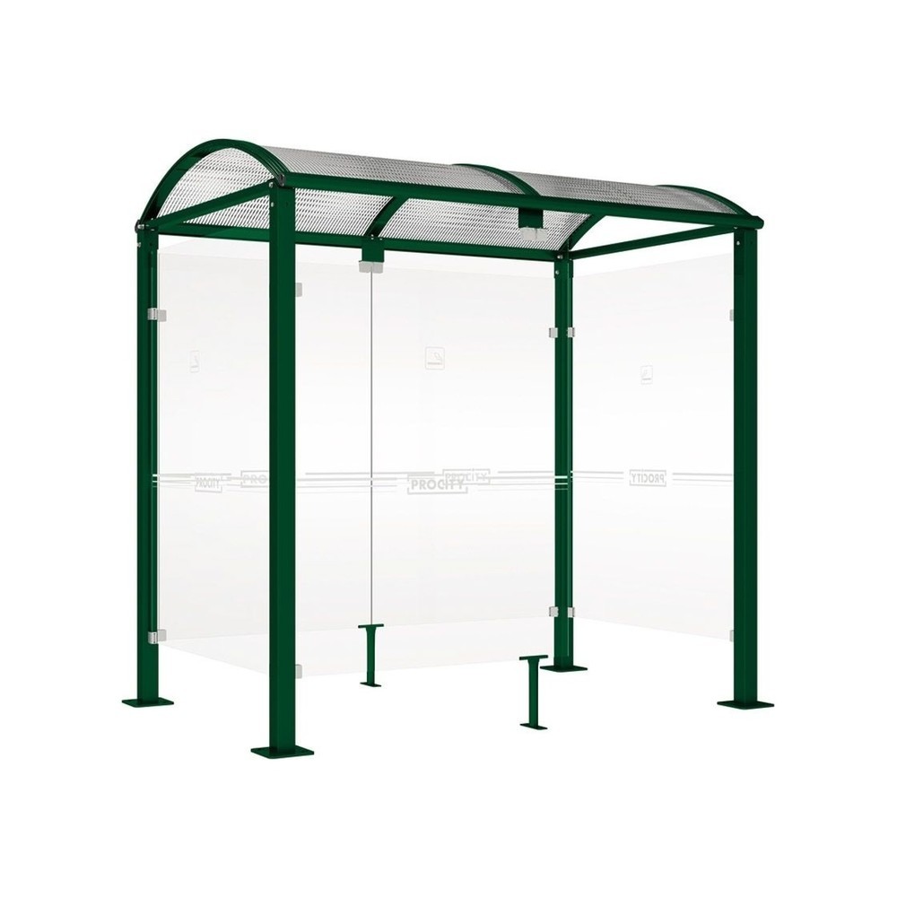 Produktabbildung: PROCITY® Raucherunterstand Klassik M, BxT 2.500 x 1.560 mm, grün