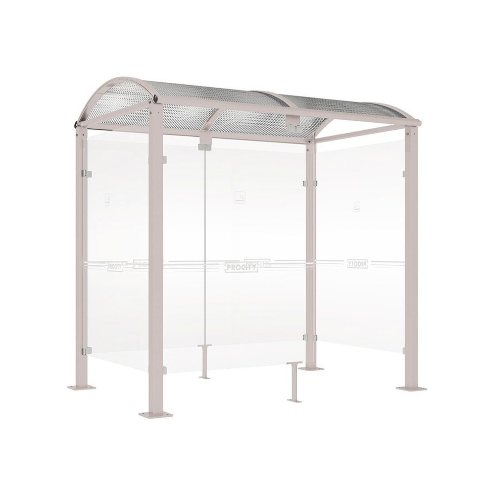 Produktabbildung: PROCITY® Raucherunterstand Klassik M, BxT 2.500 x 1.560 mm, grau