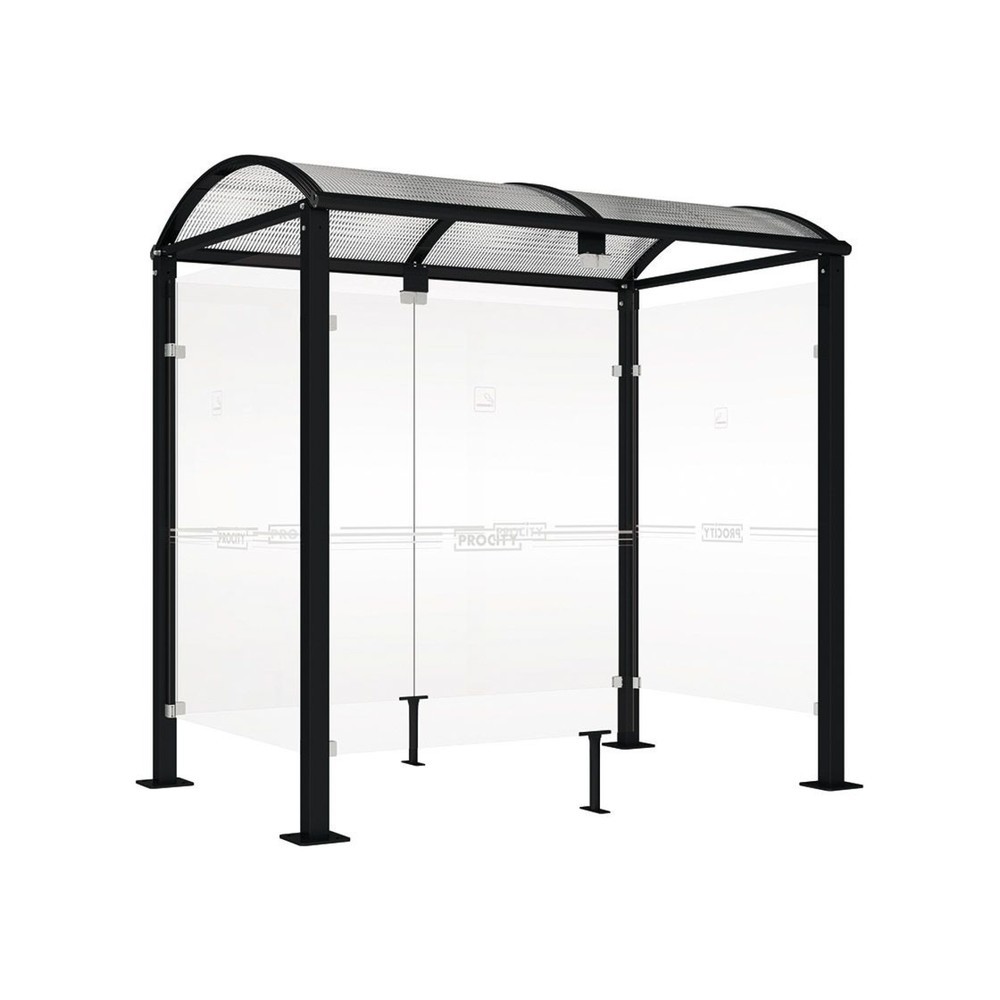 Produktabbildung: PROCITY® Raucherunterstand Klassik M, BxT 2.500 x 1.560 mm, schwarz