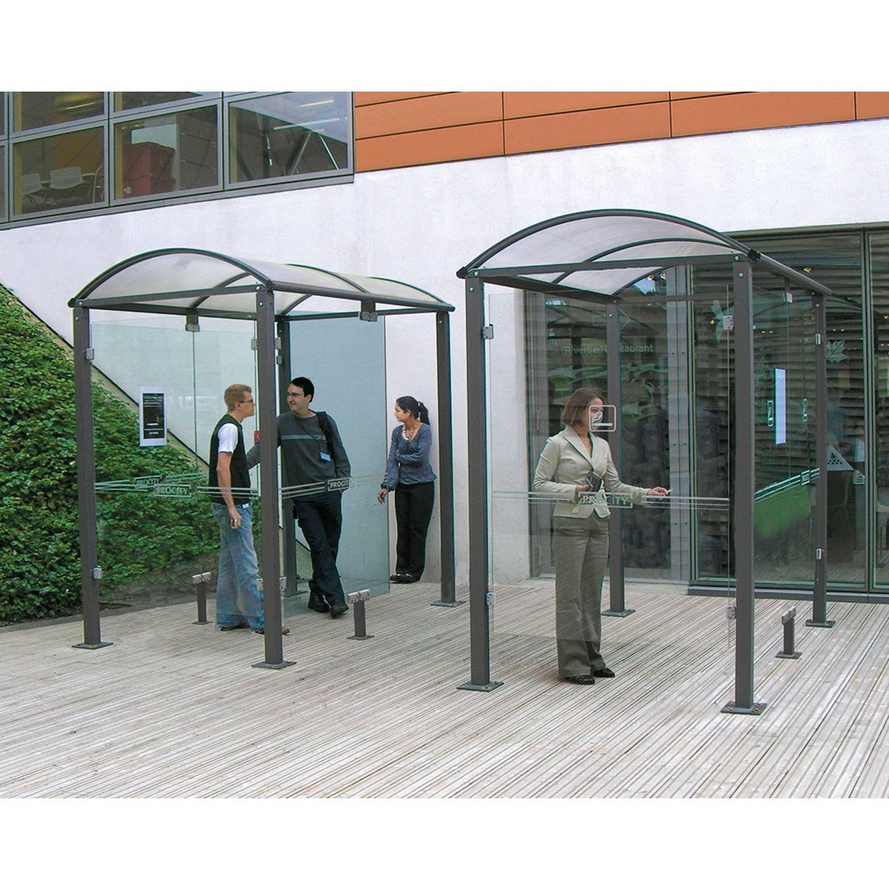 Produktabbildung Nr. 3: PROCITY® Raucherunterstand Klassik M, BxT 5.000 x 1.560 mm, anthrazit
