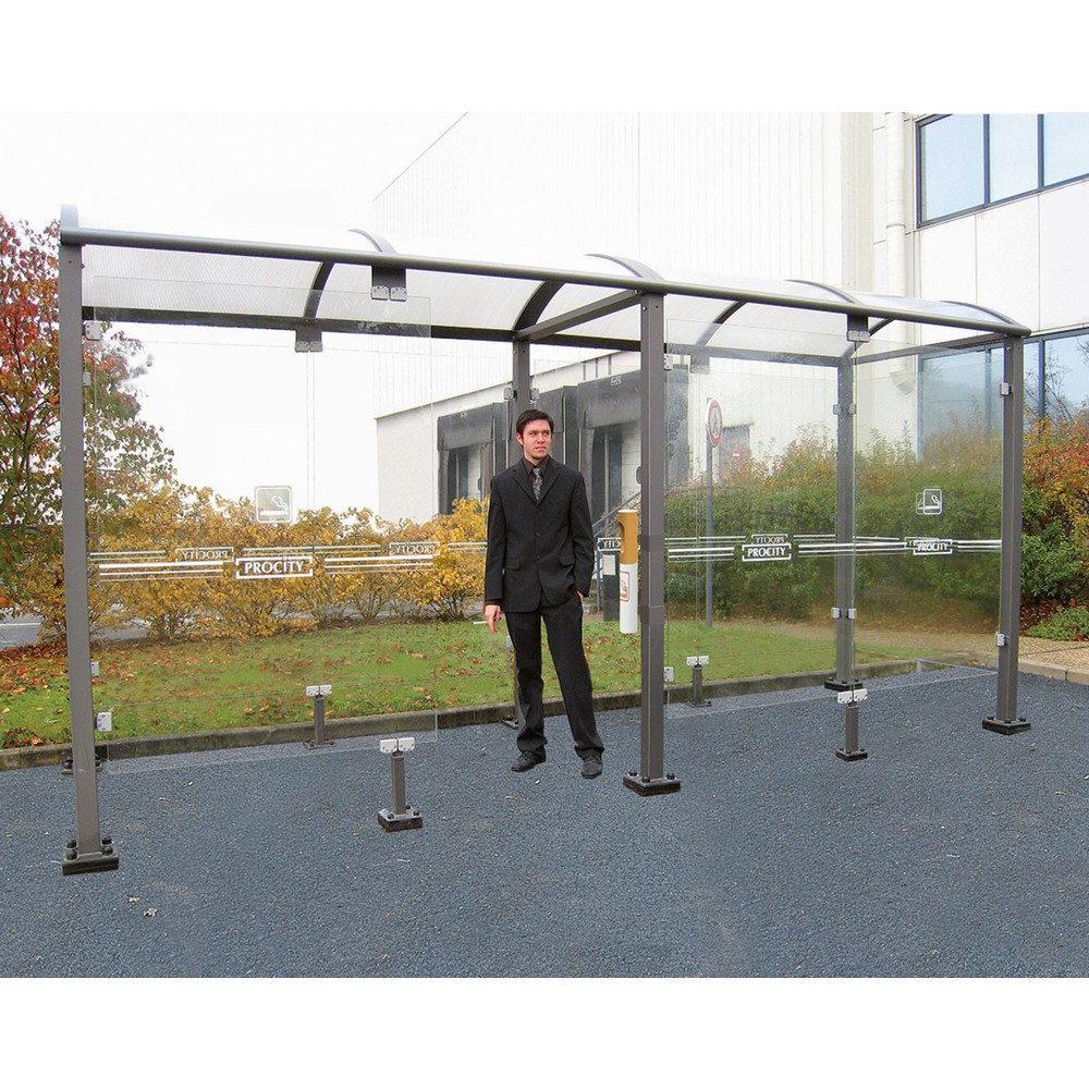 Produktabbildung Nr. 9: PROCITY® Raucherunterstand Klassik M, BxT 5.000 x 1.560 mm, anthrazit