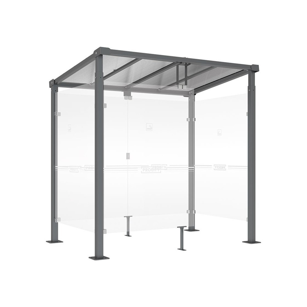 Produktabbildung: PROCITY® Raucherunterstand Milano, BxT 2.520 x 1.560 mm, anthrazit