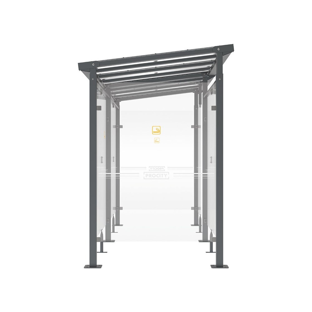 Produktabbildung Nr. 2: PROCITY® Raucherunterstand Milano, BxT 5.040 x 1.560 mm, anthrazit
