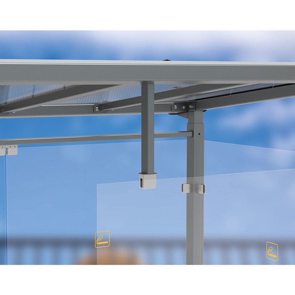 Produktabbildung Nr. 3: PROCITY® Raucherunterstand Milano, BxT 5.040 x 1.560 mm, anthrazit