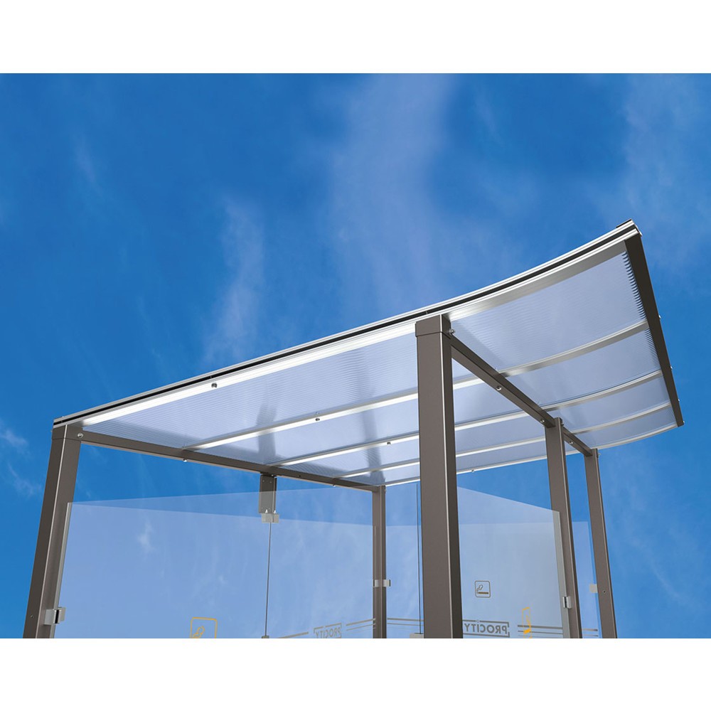 Produktabbildung Nr. 3: PROCITY® Raucherunterstand Modulo, mit Frontverkleidung, BxT 5.020 x 1.990 mm, anthrazit