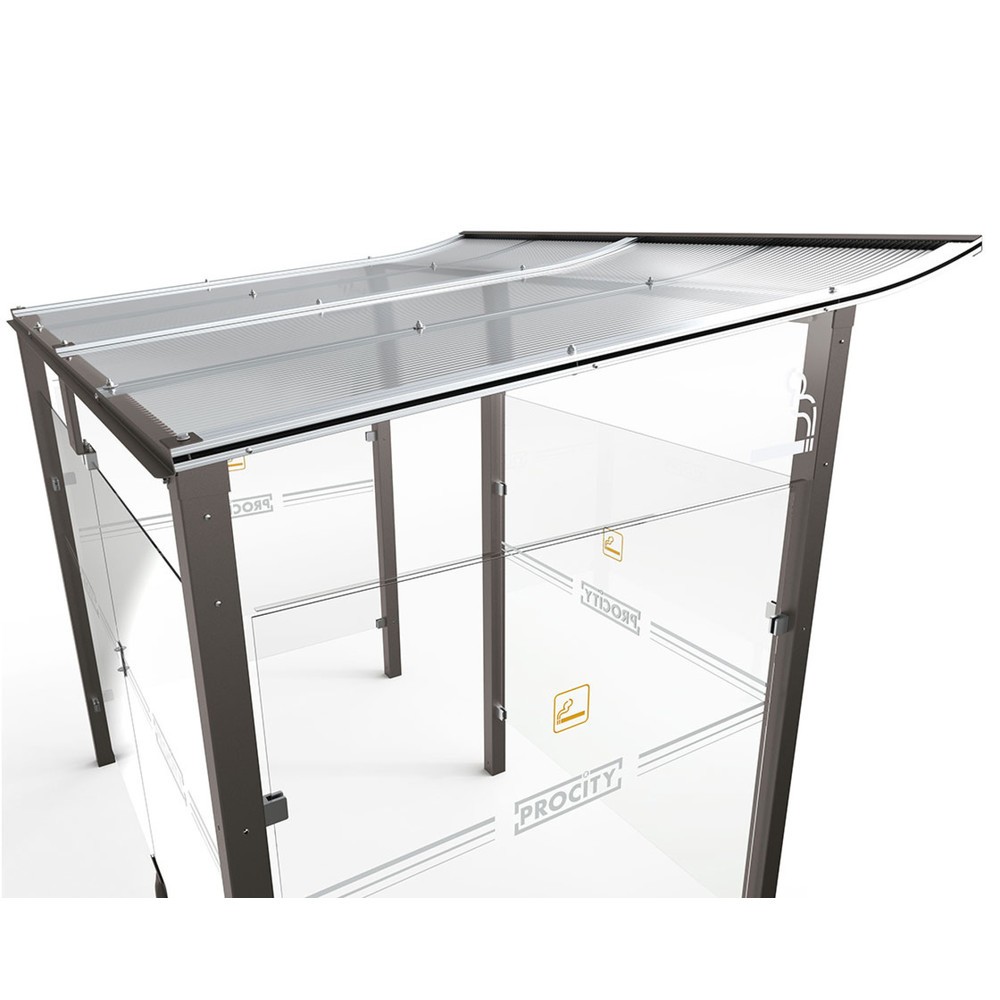 Produktabbildung Nr. 4: PROCITY® Raucherunterstand Modulo, mit Frontverkleidung, BxT 5.020 x 1.990 mm, anthrazit