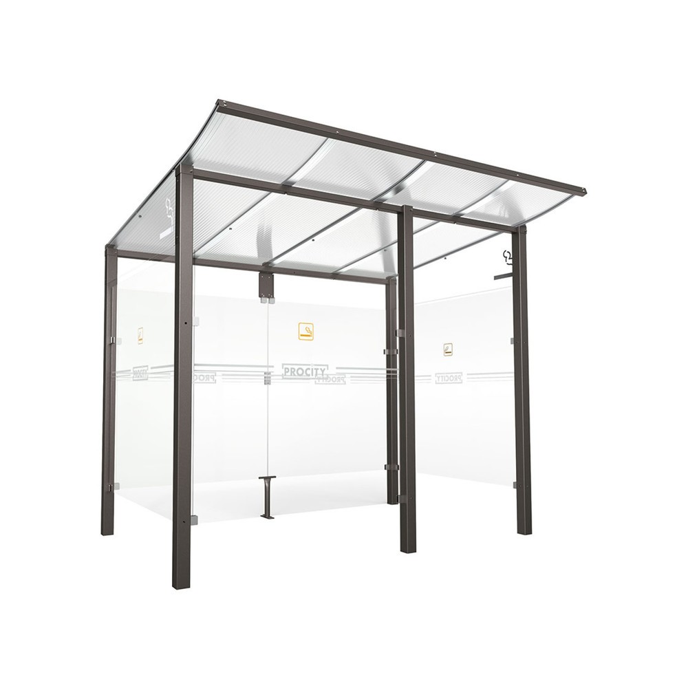 Produktabbildung Nr. 5: PROCITY® Raucherunterstand Modulo, mit Frontverkleidung, BxT 5.020 x 1.990 mm, anthrazit
