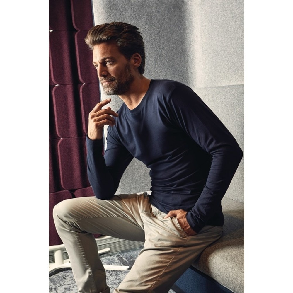 Produktabbildung: PROMODORO Langarm-T-Shirt Men’s Premium Gr.M navy