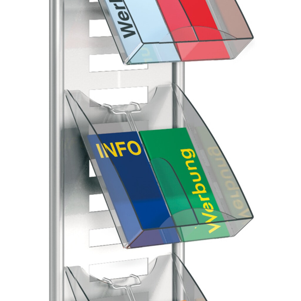 Prospektfach für 2x DIN lang, HxBxT 305 x 232 x 66 mm Produktabbildung: Prospektfach für 2x DIN lang, HxBxT 305 x 232 x 66 mm