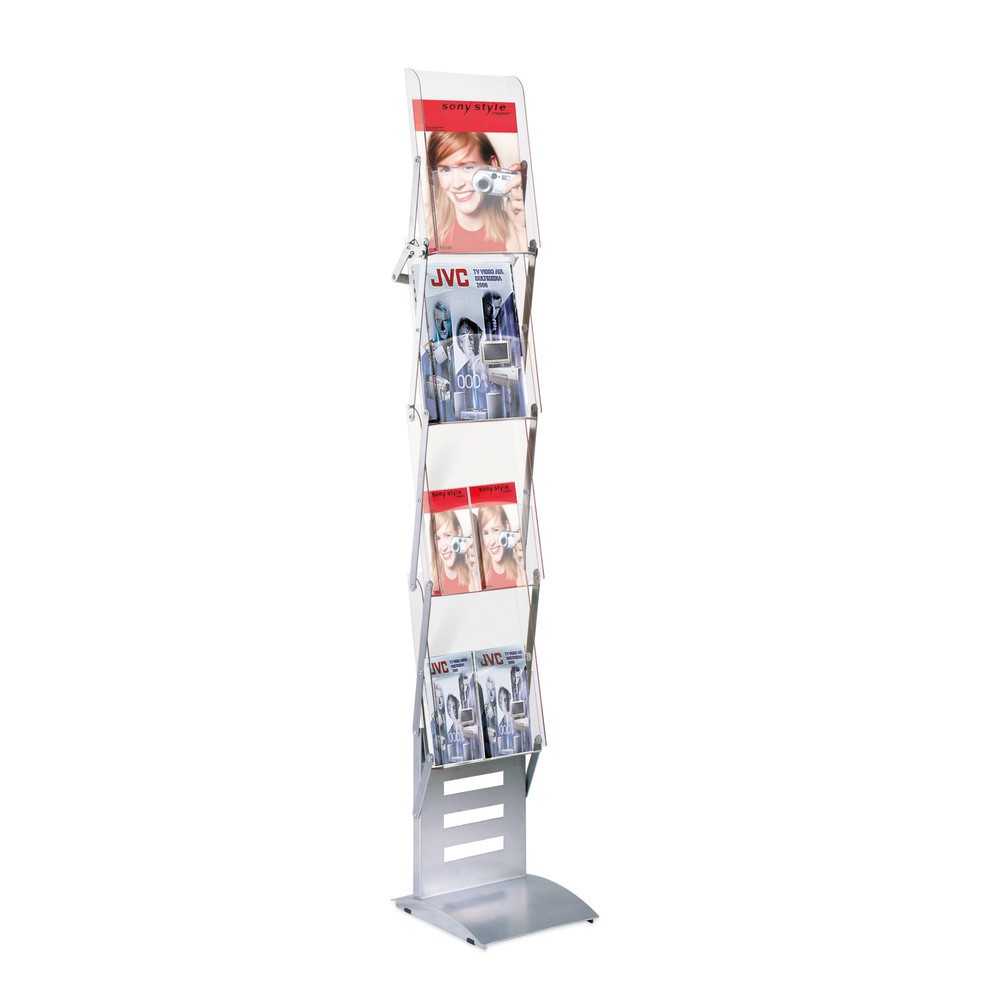 Produktabbildung: Prospektständer, faltbar, 4 Acrylfächer