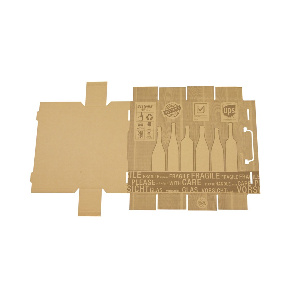 Produktabbildung Nr. 3: PTZ-Flaschenkarton 2-wellig, 420 x 105 x 105 mm, braun, postgeprüft
