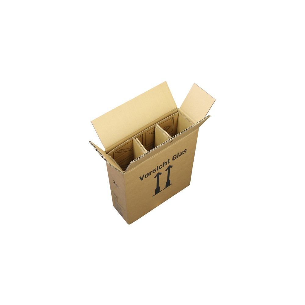 Produktabbildung Nr. 2: PTZ-Flaschenkarton 2-wellig, 305 x 110 x 395 mm ( L x B x H ), braun, postgepr.