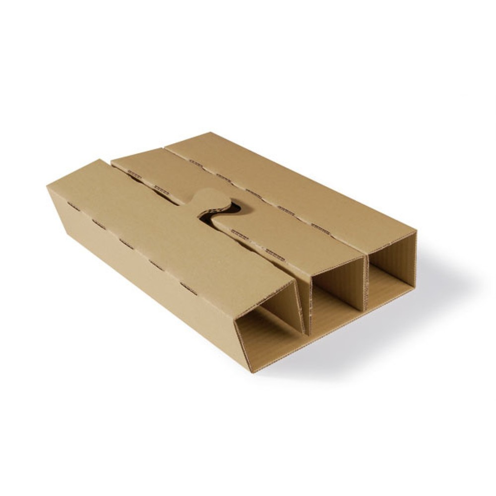 Produktabbildung Nr. 3: PTZ-Flaschenkarton 2-wellig, 305 x 110 x 395 mm ( L x B x H ), braun, postgepr.