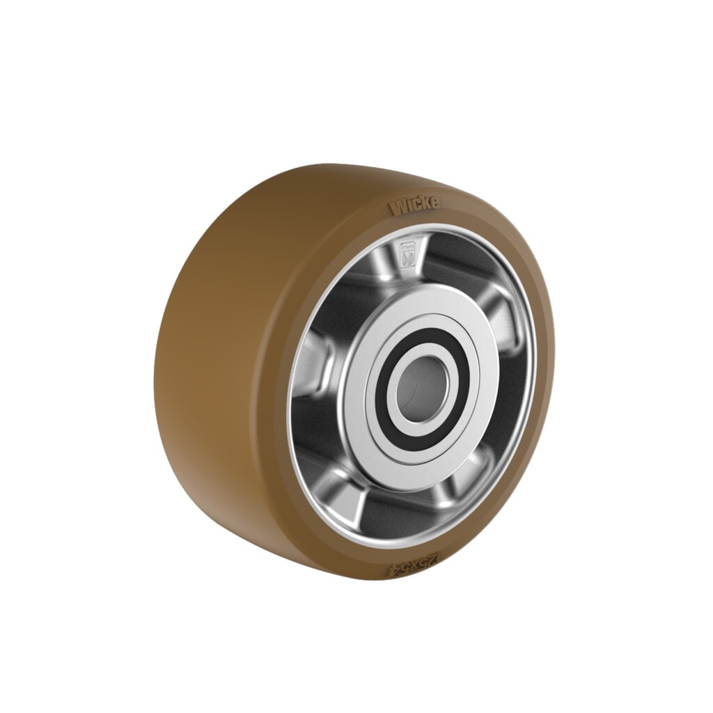 Wicke Schwerlast-Rad, Polyurethan Topthane®, ØxB 160 x 50 mm, TK 880 kg Produktabbildung: Wicke Schwerlast-Rad, Polyurethan Topthane®, ØxB 160 x 50 mm, TK 880 kg