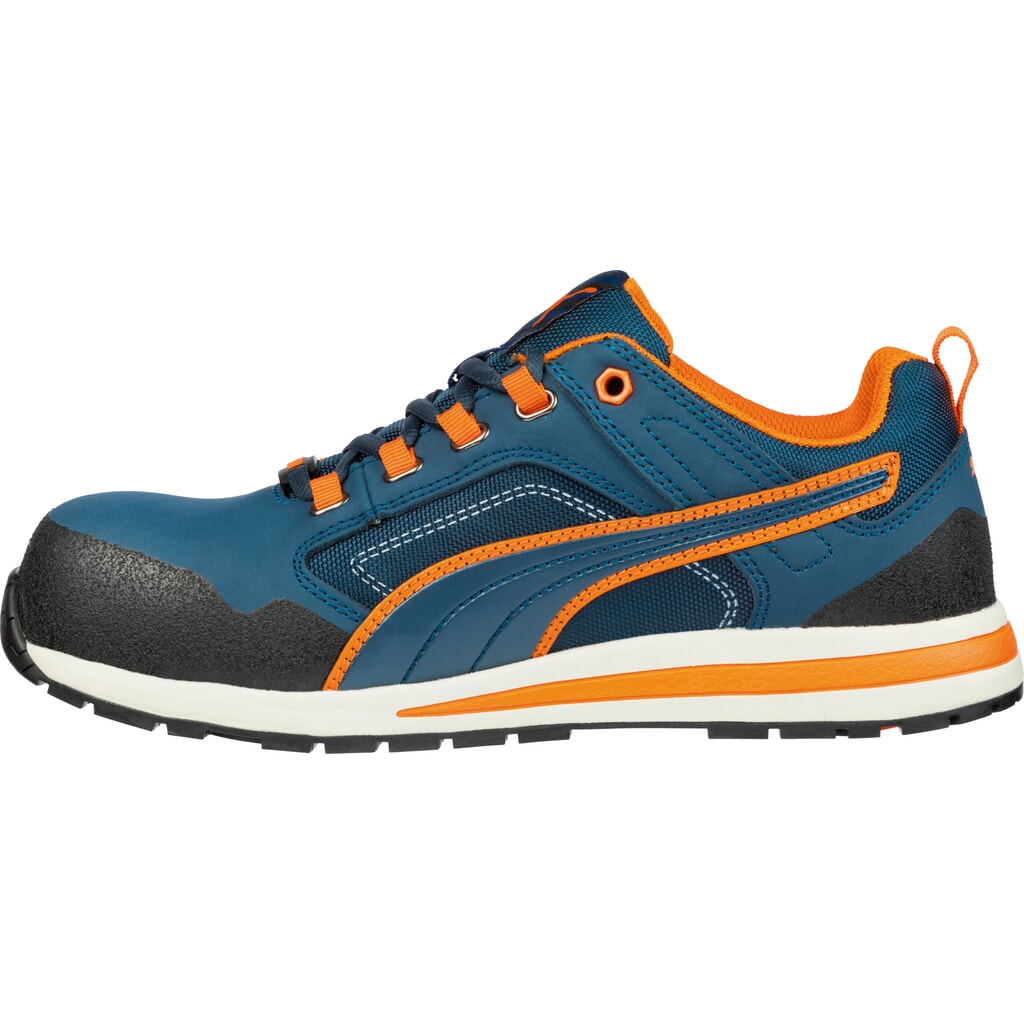 PUMA® Sicherheitshalbschuh Crosstwist LOW S3 HRO SRC Größe 39, blau/orange Produktabbildung Nr. 3: PUMA® Sicherheitshalbschuh Crosstwist LOW S3 HRO SRC Größe 39, blau/orange