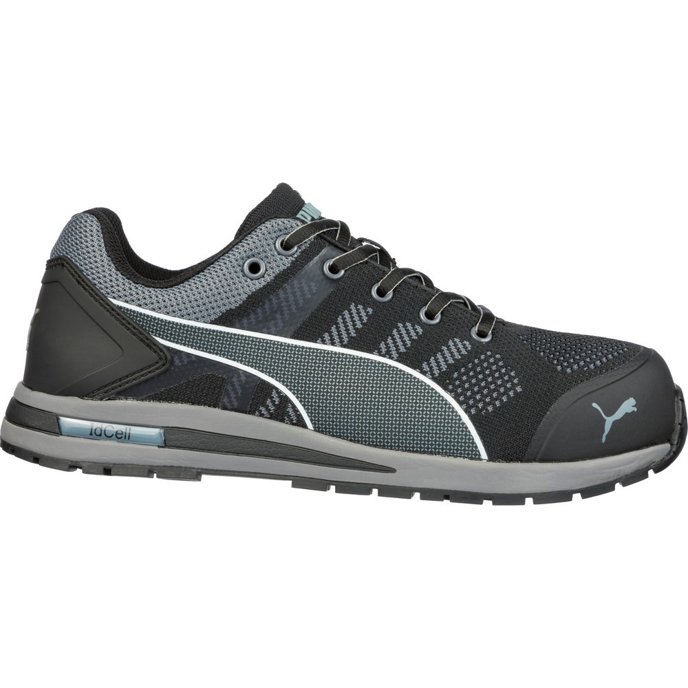 Produktabbildung Nr. 1: PUMA® Sicherheitshalbschuh Elevate Knit BLACK LOW S1P ESD HRO SRC Größe 47, schwarz/grau