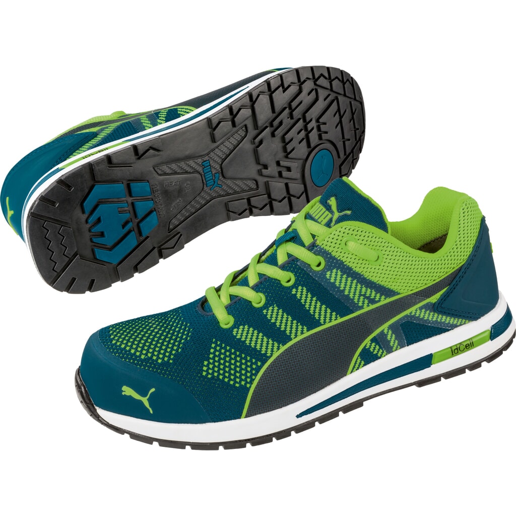 PUMA® Sicherheitshalbschuh Elevate Knit GREEN LOW S1P ESD HRO SRC Größe 39, blau/grün Produktabbildung Nr. 4: PUMA® Sicherheitshalbschuh Elevate Knit GREEN LOW S1P ESD HRO SRC Größe 39, blau/grün