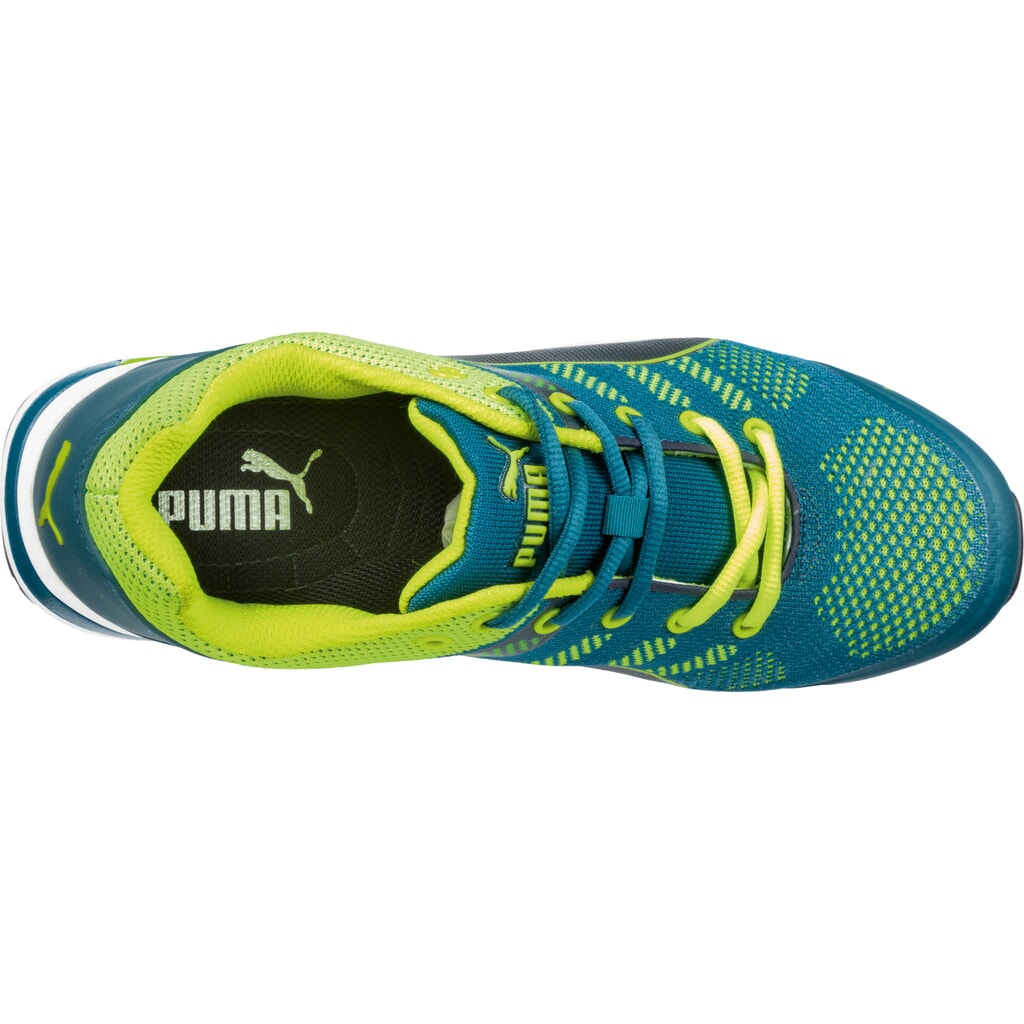 PUMA® Sicherheitshalbschuh Elevate Knit GREEN LOW S1P ESD HRO SRC Größe 39, blau/grün Produktabbildung Nr. 6: PUMA® Sicherheitshalbschuh Elevate Knit GREEN LOW S1P ESD HRO SRC Größe 39, blau/grün