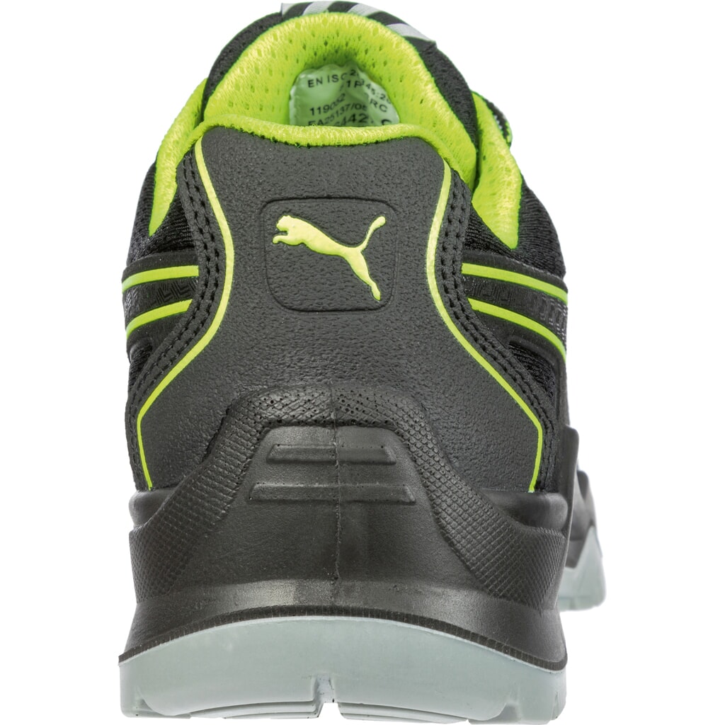 PUMA® Sicherheitshalbschuh Fuse TC GREEN LOW S1P ESD SRC Größe 49, schwarz/grün Produktabbildung Nr. 2: PUMA® Sicherheitshalbschuh Fuse TC GREEN LOW S1P ESD SRC Größe 49, schwarz/grün
