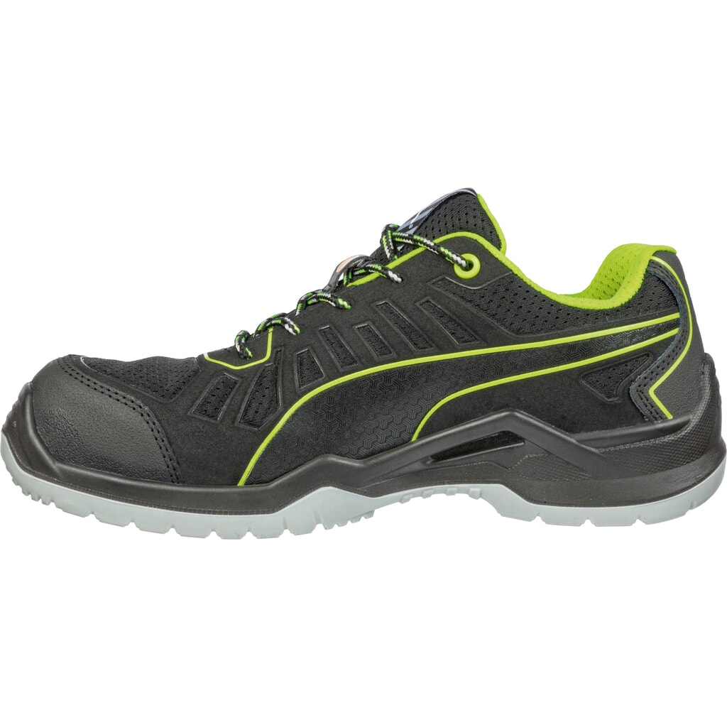 PUMA® Sicherheitshalbschuh Fuse TC GREEN LOW S1P ESD SRC Größe 49, schwarz/grün Produktabbildung Nr. 3: PUMA® Sicherheitshalbschuh Fuse TC GREEN LOW S1P ESD SRC Größe 49, schwarz/grün