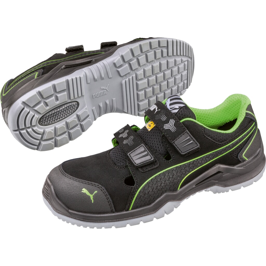 Produktabbildung Nr. 4: PUMA® Sicherheitshalbschuh Neodyme GREEN LOW S1P ESD SRC Größe 48, schwarz/grün