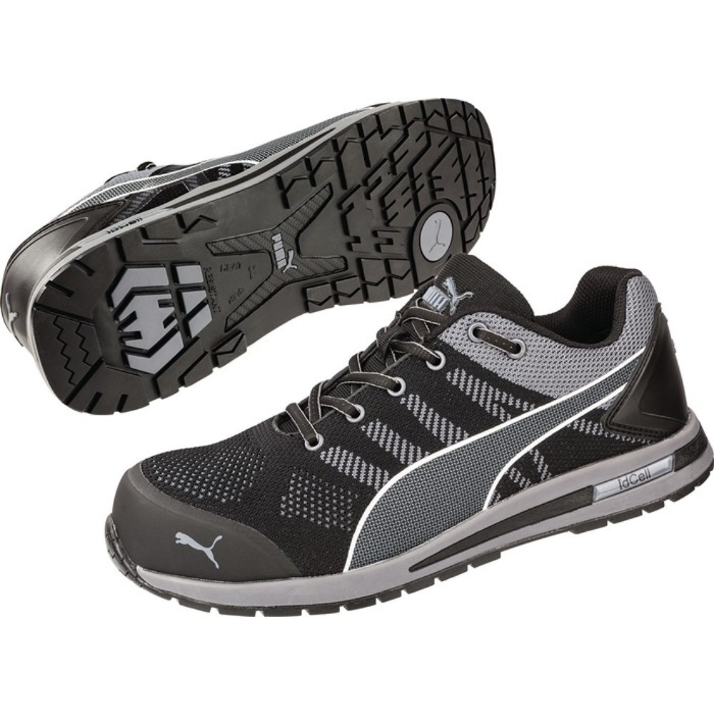 Produktabbildung: PUMA® Sicherheitsschuh Elevate Knit BLACK LOW Gr.40 schw./grau S1P ESD HRO SRC EN20345