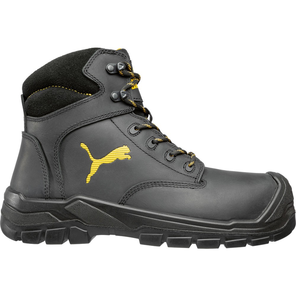 Produktabbildung Nr. 1: PUMA® Sicherheitsstiefel Borneo BLACK MID S3 HRO SRC Größe 47, schwarz/grau