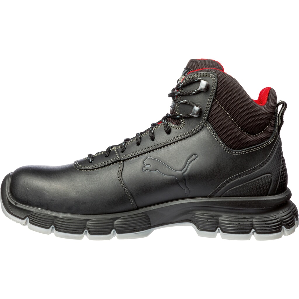 PUMA® Sicherheitsstiefel CONDOR BLACK MID S3 ESD SRC Größe 39, schwarz/grau Produktabbildung Nr. 3: PUMA® Sicherheitsstiefel CONDOR BLACK MID S3 ESD SRC Größe 39, schwarz/grau