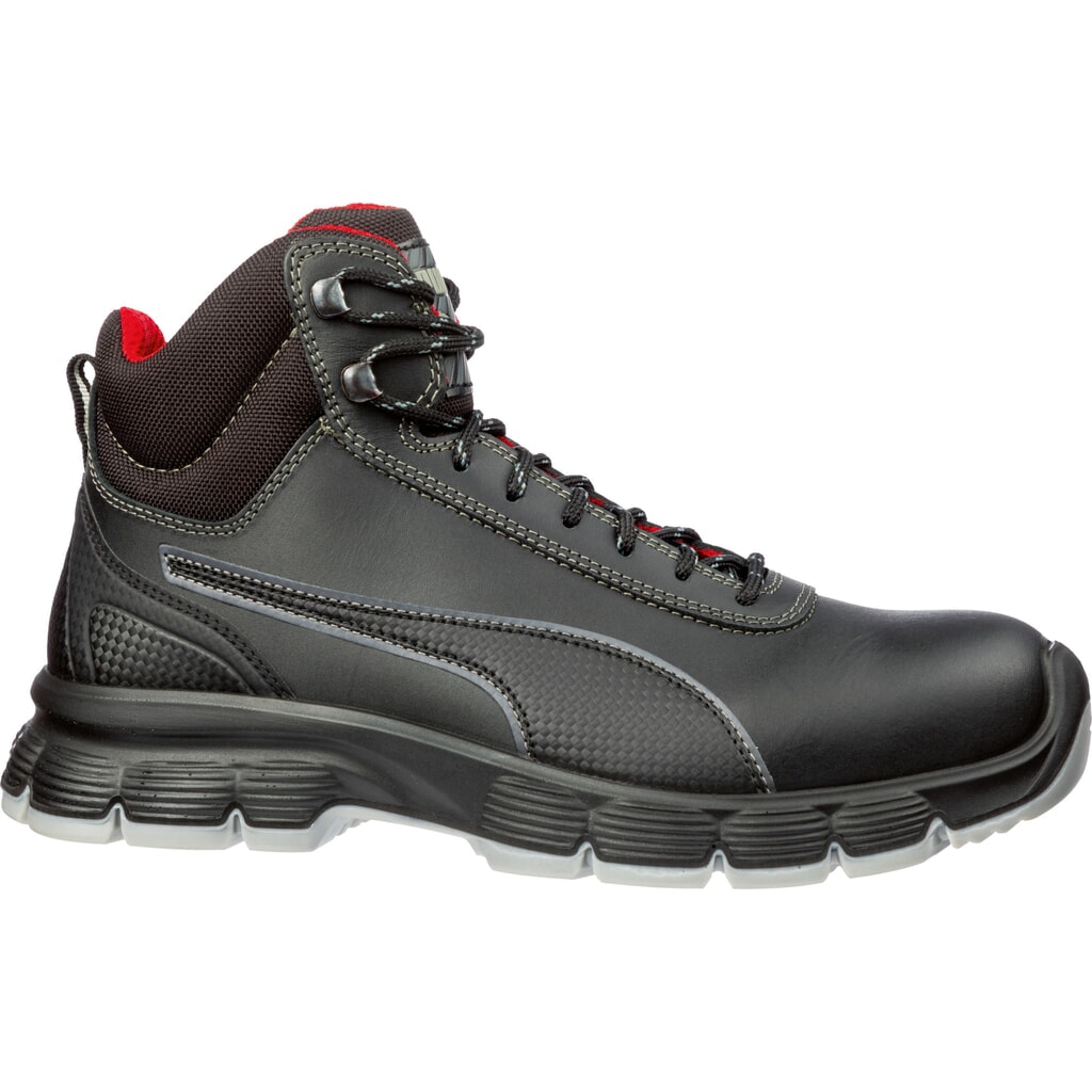 PUMA® Sicherheitsstiefel CONDOR BLACK MID S3 ESD SRC Größe 39, schwarz/grau Produktabbildung Nr. 1: PUMA® Sicherheitsstiefel CONDOR BLACK MID S3 ESD SRC Größe 39, schwarz/grau