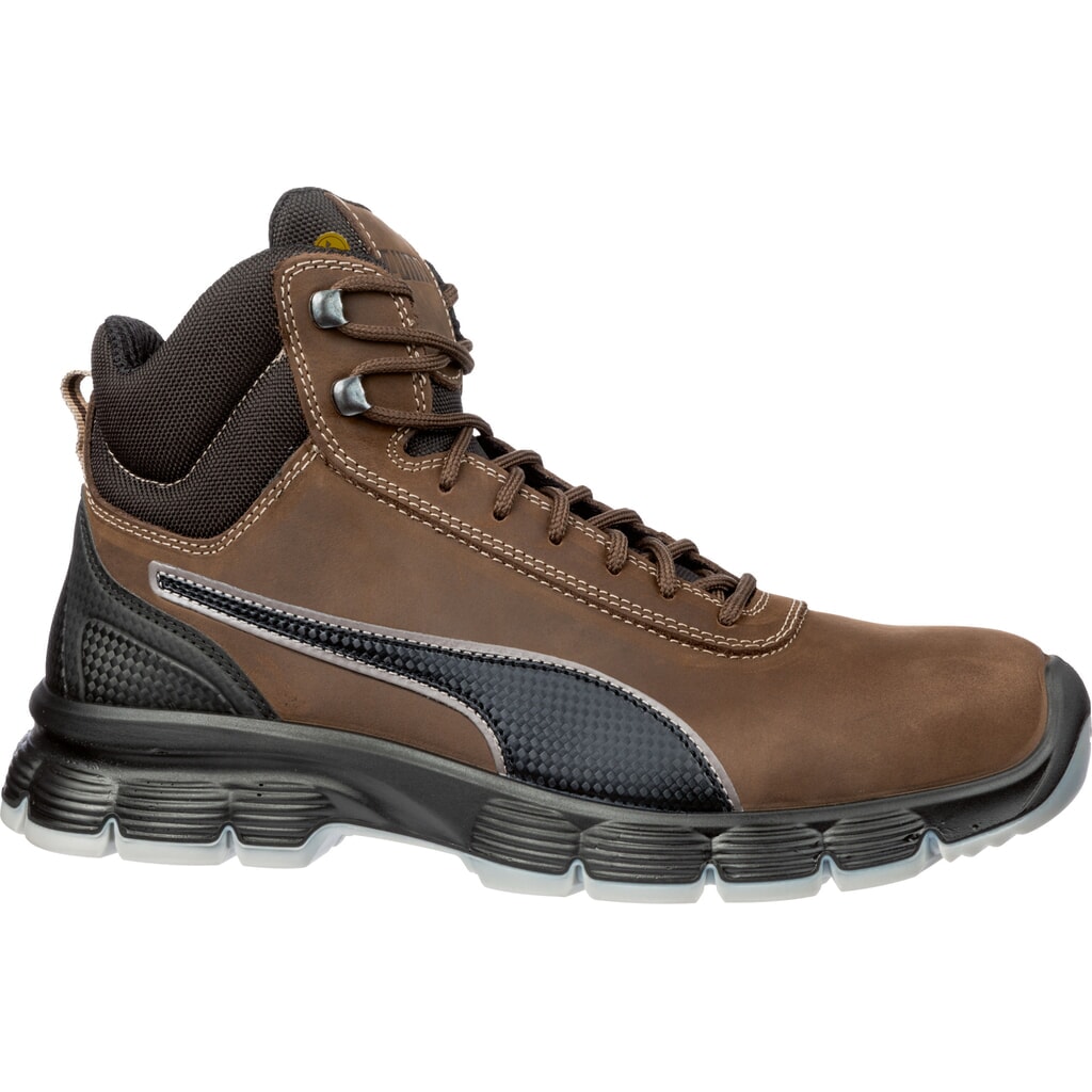 Produktabbildung: PUMA® Sicherheitsstiefel CONDOR BROWN MID S3 ESD SRC Größe 39, schwarz/braun