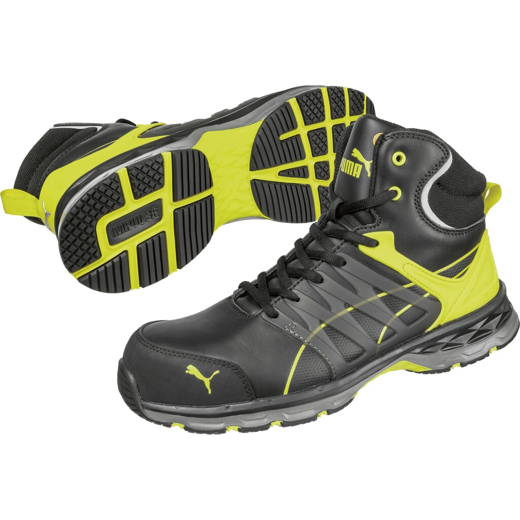 Produktabbildung Nr. 2: PUMA® Sicherheitsstiefel Velocity 2.0 YELLOW MID S3 ESD HRO SRC Größe 40, schwarz/gelb